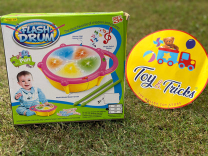 Multi Colored Flash Drum Toy Set For Kids