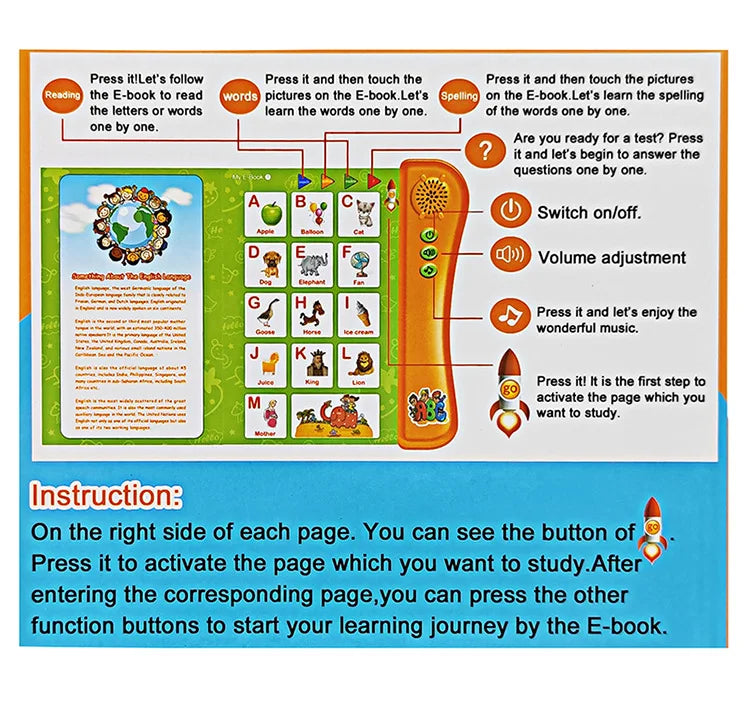 Intelligent E-book English Learning Toy